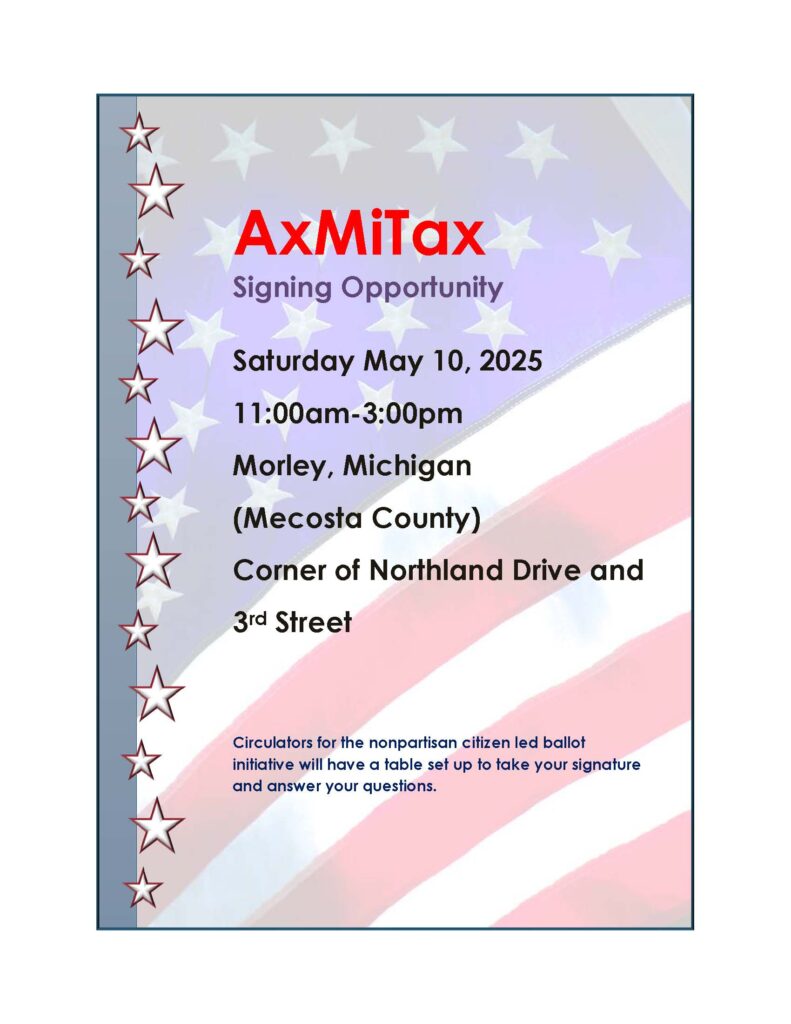 Ax MI Tax signing op in Morley, MI
